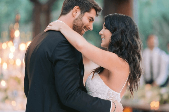 Nick Bateman and Maria Corrigan at their wedding